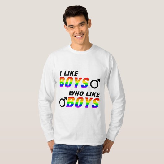 I like Boys who like Boys T-shirt (Voorkant volledig)
