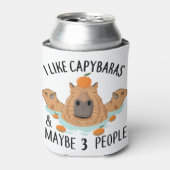 I like Capybaras and maybe 3 people Funny Baby Blikjeskoeler (Blikje Voorkant)
