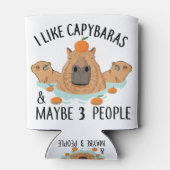 I like Capybaras and maybe 3 people Funny Baby Blikjeskoeler (Achterkant)