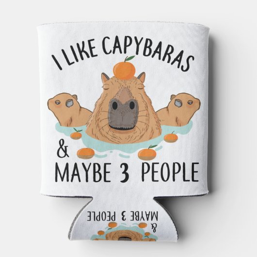 I like Capybaras and maybe 3 people Funny Baby Blikjeskoeler (Achterkant)