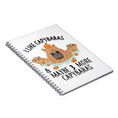 I like Capybaras and maybe 3 people Funny Baby Notitieboek (Rechterzijde)