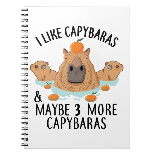 I like Capybaras and maybe 3 people Funny Baby Notitieboek (Voorkant)