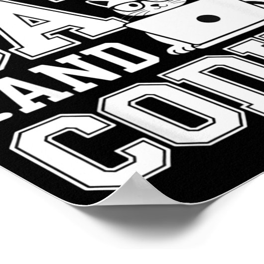 I Like Cats And Coding Programmer On Tech _- Poster (Hoek)