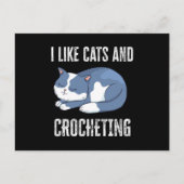 I like Cats and Crocheting Gift Briefkaart (Voorkant)