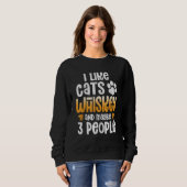 I Like Cats Coffee Maybe 3 People Funny Joke Kitte Trui (Voorkant volledig)