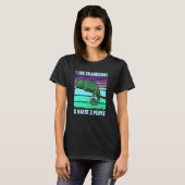 I Like Chameleons Maybe 3 People  Quote Lizard Gra T-shirt (Voorkant volledig)