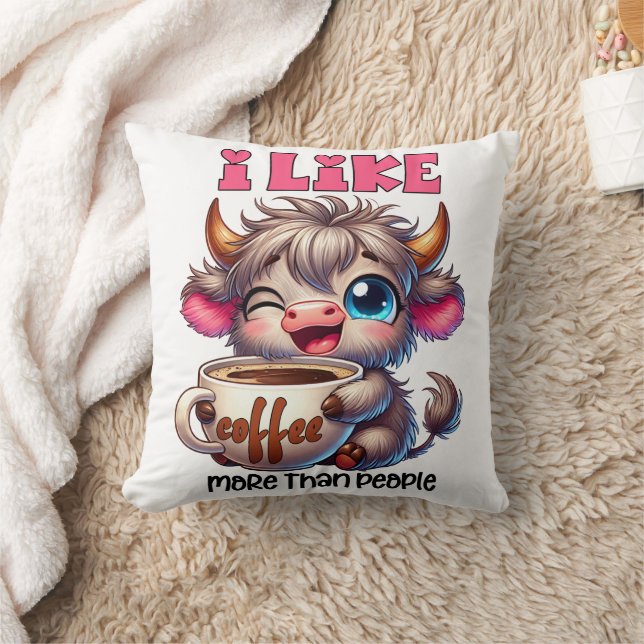 I Like Coffee More Than People  Kussen (Deken)