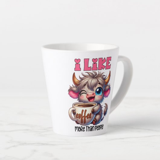 I Like Coffee More Than People  Latte Mok (Rechterhoek)