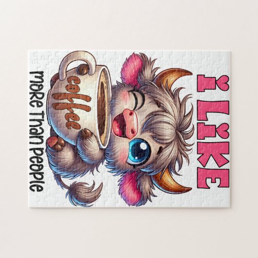 I Like Coffee More Than People  Legpuzzel (Horizontaal)