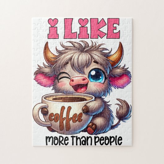 I Like Coffee More Than People Legpuzzel (Verticaal)