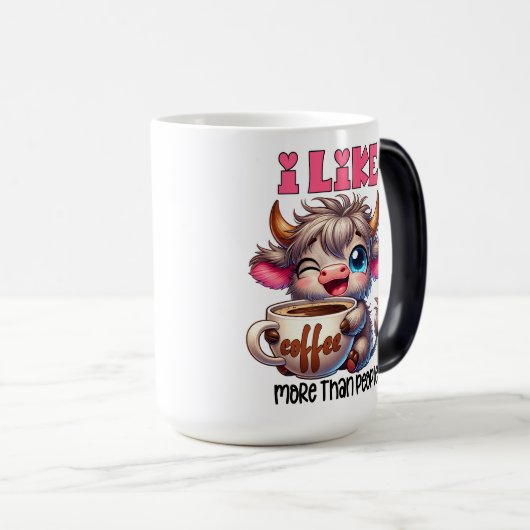 I Like Coffee More Than People  Magische Mok (Voorkant rechts)