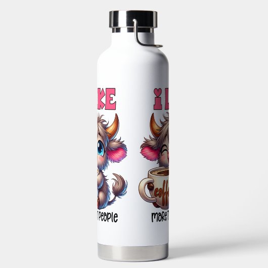 I Like Coffee More Than People  Waterfles (Links)