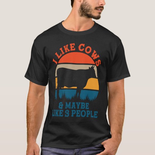 I like cows and maybe like 3 peoples   cute cow t-shirt (Voorkant)