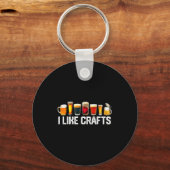 I Like Crafts Craft Beer Microbrew Hops Funny Gift Sleutelhanger (Voorkant)