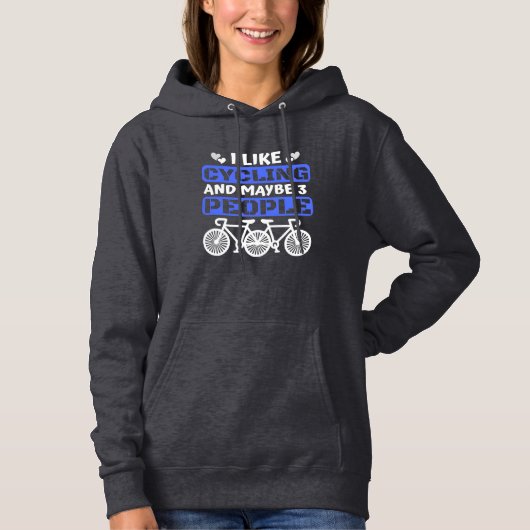 i like cycling and maybe 3 people hoodie (Voorkant)