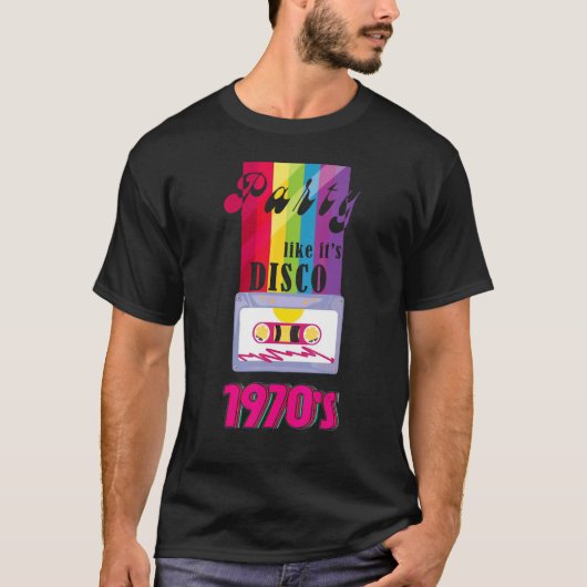 I like Disco Outfit Party 1970s and 80s 90s Retro T-shirt (Voorkant)