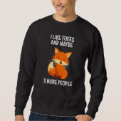 I like foxes and 3 people fox joke trui (Voorkant)