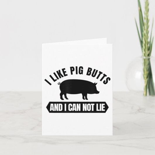I Like G Butts And I Cannot Lie Funny Bbq Grilling Kaart (Voorkant)