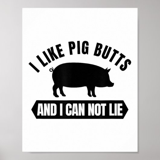I Like G Butts And I Cannot Lie Funny Bbq Grilling Poster (Voorkant)