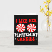 I Like Her Peppermint Candies Couples Matching Chr Kaart (Gele Bloem)