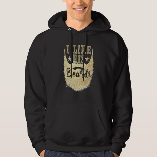 I Like His Beard I Like Her But  Matching Complime Hoodie (Voorkant)