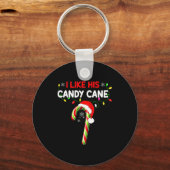 I Like His Candy Cane Couple Matching Christmas Me Sleutelhanger (Voorkant)