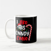 I Like His Candy Cane Funny Christmas Couples Matc Koffiemok (Links)