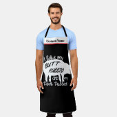 "I Like My Butt Rubbed and My Pork Pulled" BBQ Schort (Gedragen)