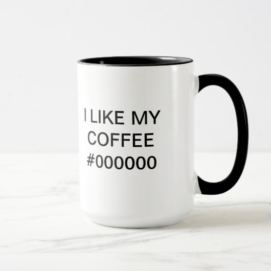 I LIKE MY COFFEE #000000 - Mug for Webdesigners Mok (Rechts)