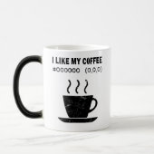 I Like My Coffee Black Funny Programmer Coder Mug Magische Mok (Links)