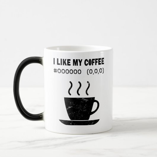 I Like My Coffee Black Funny Programmer Coder Mug Magische Mok (Links)