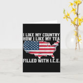 I Like My Country How I Like My Tea Filled With Ic Kaart (Gele Bloem)