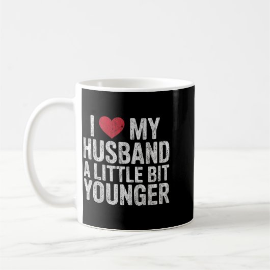 I Like My Husband A Little Bit Younger Funny Retro Koffiemok (Links)