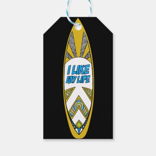 "I like MY life" origineel cadeau label Cadeaulabel (Voorkant)