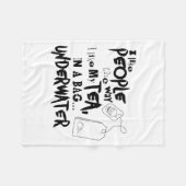 I Like People The Way I Like My Tea In A Bag Under Fleece Deken (Voorkant (Horizontaal))