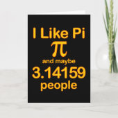I Like Pi And Maybe 3.14159 People, Yellow Text Kaart (Voorkant)