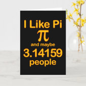 I Like Pi And Maybe 3.14159 People, Yellow Text Kaart (Gele Bloem)
