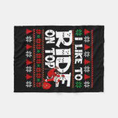 I Like To Ride On Top Funny Naughty Xmas Couple Ma Fleece Deken (Voorkant (Horizontaal))