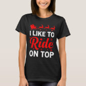I Like To Ride On Top Funny Santa Couples Matching (Voorkant)