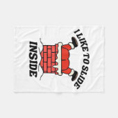 I Like To Slide Inside Funny Santa Couple Matching Fleece Deken (Voorkant (Horizontaal))