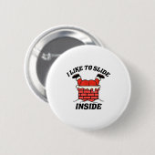 I Like To Slide Inside Funny Santa Couple Matching Ronde Button 5,7 Cm (Voorkant /achterkant)