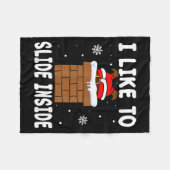 I Like To Slide Inside Funny Xmas Couple Fleece Deken (Voorkant (Horizontaal))