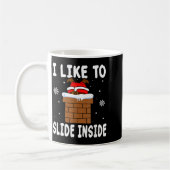 I Like To Slide Inside Funny Xmas Couple Koffiemok (Links)