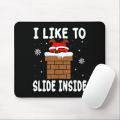 I Like To Slide Inside Funny Xmas Couple  Muismat (Met muis)