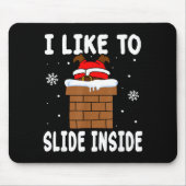 I Like To Slide Inside Funny Xmas Couple Muismat (Voorkant)