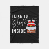 I Like To Slide Inside Funny Xmas Couple Unhinge P Fleece Deken (Voorkant)