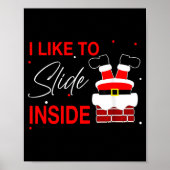 I Like To Slide Inside Funny Xmas Couple Unhinge P Poster (Voorkant)