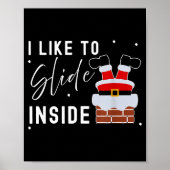 I Like To Slide Inside Funny Xmas Couple Unhinge P Poster (Voorkant)