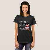 I Like To Slide Inside Funny Xmas Couple Unhinge P T-shirt (Voorkant volledig)
