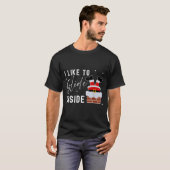 I Like To Slide Inside Funny Xmas Couple Unhinge P T-shirt (Voorkant volledig)